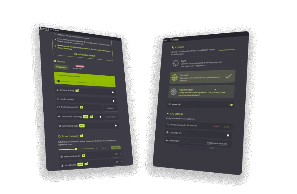 Prévia da interface do FragPunkML